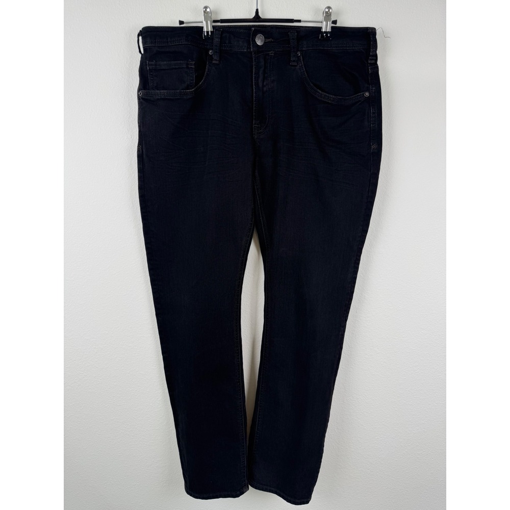 Buffalo David Bitton Ash-X Jeans Mens 34x32 Black Excellent Slim Stretch Casual